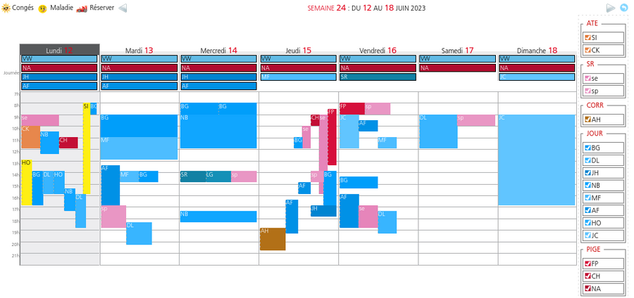 E-redak : planning de la rédaction E-redak : planning de la rédaction