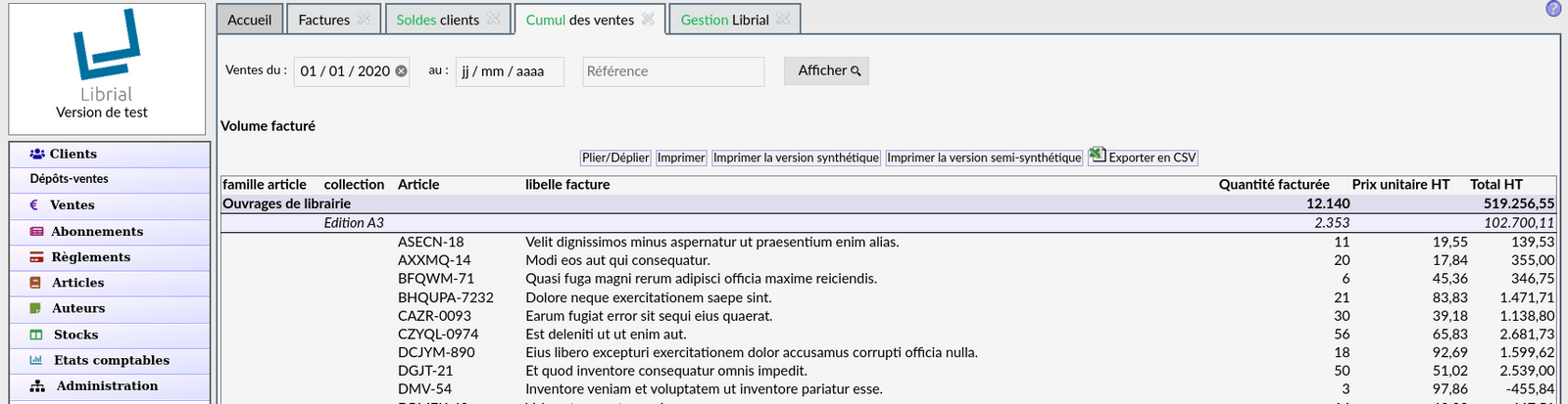 Application Librial