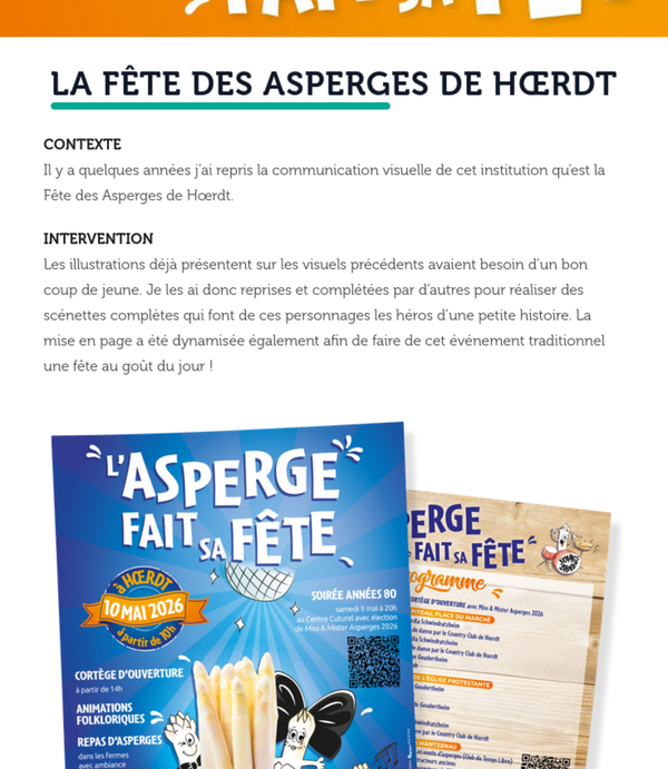 Exemple de réalisation cliente - Fête des Asperges de Hœrdt